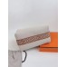 Hermes Bride-a-Brac Large Case in Ecru Canvas with Brown Zigzag Motifs