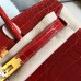 Hermes Birkin 30 Handmade Bag In Red Crocodile Niloticus Shiny