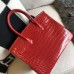 Hermes Birkin 30 Handmade Bag In Red Crocodile Niloticus Shiny