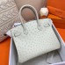 Hermes Birkin 30 Handmade Bag In Beton Ostrich Skin Hermes Birkin 30 Handmade Bag In Beton Ostrich Skin
