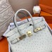Hermes Birkin 30 Handmade Bag In Beton Ostrich Skin Hermes Birkin 30 Handmade Bag In Beton Ostrich Skin