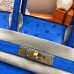 Hermes Birkin 30 Handmade Bag In Blue Ostrich Skin Hermes Birkin 30 Handmade Bag In Blue Ostrich Skin
