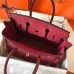 Hermes Birkin 30 Handmade Bag In Ruby Ostrich Skin Hermes Birkin 30 Handmade Bag In Ruby Ostrich Skin