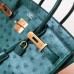 Hermes Birkin 30 Handmade Bag In Green Ostrich Skin Hermes Birkin 30 Handmade Bag In Green Ostrich Skin