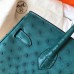Hermes Birkin 30 Handmade Bag In Green Ostrich Skin Hermes Birkin 30 Handmade Bag In Green Ostrich Skin