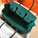 Hermes Birkin 30 Handmade Bag In Green Ostrich Skin Hermes Birkin 30 Handmade Bag In Green Ostrich Skin