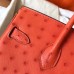 Hermes Birkin 30 Handmade Bag In Orange Ostrich Skin Hermes Birkin 30 Handmade Bag In Orange Ostrich Skin