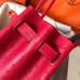 Hermes Birkin 30 Handmade Bag In Red Ostrich Skin Hermes Birkin 30 Handmade Bag In Red Ostrich Skin