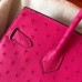 Hermes Birkin 30 Handmade Bag In Rose Red Ostrich Skin Hermes Birkin 30 Handmade Bag In Rose Red Ostrich Skin