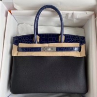 Hermes Touch Birkin 30 Bag In Noir Shiny Niloticus Crocodile Skin Hermes Touch Birkin 30 Bag In Noir Shiny Niloticus Crocodile Skin