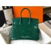 Hermes Birkin 30cm Bag In Green Embossed Crocodile Leather Hermes Birkin 30cm Bag In Green Embossed Crocodile Leather