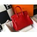 Hermes Birkin 30cm Bag In Red Embossed Crocodile Leather Hermes Birkin 30cm Bag In Red Embossed Crocodile Leather