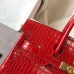 Hermes Birkin 30cm Bag In Red Embossed Crocodile Leather Hermes Birkin 30cm Bag In Red Embossed Crocodile Leather