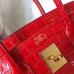 Hermes Birkin 30cm Bag In Red Embossed Crocodile Leather Hermes Birkin 30cm Bag In Red Embossed Crocodile Leather