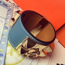 Hermes Blue Jean Epsom Collier de Chien Bracelet Size S Hermes Blue Jean Epsom Collier de Chien Bracelet Size S