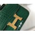 Hermes Constance 18 Handmade Bag In Green Embossed Crocodile Hermes Constance 18 Handmade Bag In Green Embossed Crocodile