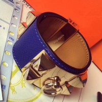 Hermes Blue Epsom Collier de Chien Bracelet Size S Hermes Blue Epsom Collier de Chien Bracelet Size S