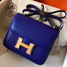 Hermes Constance 18 Handmade Bag In Blue Electric Epsom Leather Hermes Constance 18 Handmade Bag In Blue Electric Epsom Leather