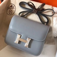 Hermes Constance 18 Handmade Bag In Blue Lin Epsom Leather Hermes Constance 18 Handmade Bag In Blue Lin Epsom Leather