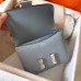 Hermes Constance 18 Handmade Bag In Blue Lin Epsom Leather Hermes Constance 18 Handmade Bag In Blue Lin Epsom Leather