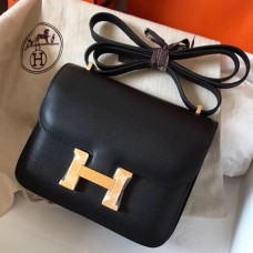 Hermes Constance 18 Handmade Bag In Black Epsom Leather Hermes Constance 18 Handmade Bag In Black Epsom Leather