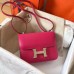 Hermes Constance 18 Handmade Bag In Rose Red Epsom Leather Hermes Constance 18 Handmade Bag In Rose Red Epsom Leather