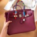 Hermes Birkin 35 Handmade Bag In Bordeaux Clemence Leather Hermes Birkin 35 Handmade Bag In Bordeaux Clemence Leather