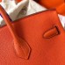 Hermes Birkin 35 Handmade Bag In Orange Clemence Leather Hermes Birkin 35 Handmade Bag In Orange Clemence Leather