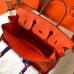 Hermes Birkin 35 Handmade Bag In Orange Clemence Leather Hermes Birkin 35 Handmade Bag In Orange Clemence Leather
