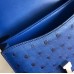 Hermes Constance 18 Handmade Bag In Blue Ostrich Leather Hermes Constance 18 Handmade Bag In Blue Ostrich Leather
