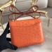Hermes Constance 18 Handmade Bag In Orange Ostrich Leather Hermes Constance 18 Handmade Bag In Orange Ostrich Leather
