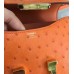 Hermes Constance 18 Handmade Bag In Orange Ostrich Leather Hermes Constance 18 Handmade Bag In Orange Ostrich Leather