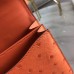 Hermes Constance 18 Handmade Bag In Orange Ostrich Leather Hermes Constance 18 Handmade Bag In Orange Ostrich Leather