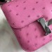 Hermes Constance 18 Handmade Bag In Pink Ostrich Leather Hermes Constance 18 Handmade Bag In Pink Ostrich Leather