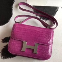 Hermes Constance 24 Bag In Rose Scheherazade Niloticus Crocodile Hermes Constance 24 Bag In Rose Scheherazade Niloticus Crocodile
