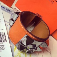 Hermes Orange Epsom Collier de Chien Bracelet Size S Hermes Orange Epsom Collier de Chien Bracelet Size S