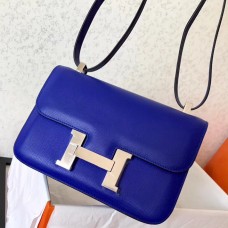 Hermes Constance 24 Handmade Bag In Blue Electric Epsom Leather Hermes Constance 24 Handmade Bag In Blue Electric Epsom Leather