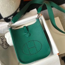 Hermes Evelyne III TPM Bag In Vert Vertigo Clemence Leather Hermes Evelyne III TPM Bag In Vert Vertigo Clemence Leather