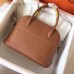 Hermes Bolide 27 Handmade Bag In Gold Clemence Leather Hermes Bolide 27 Handmade Bag In Gold Clemence Leather