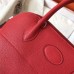 Hermes Bolide 27 Handmade Bag In Red Clemence Leather Hermes Bolide 27 Handmade Bag In Red Clemence Leather