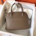 Hermes Bolide 27 Handmade Bag In Taupe Clemence Leather Hermes Bolide 27 Handmade Bag In Taupe Clemence Leather