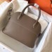 Hermes Bolide 27 Handmade Bag In Taupe Clemence Leather Hermes Bolide 27 Handmade Bag In Taupe Clemence Leather