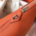 Hermes Bolide 35 Handmade Bag In Orange Clemence Leather Hermes Bolide 35 Handmade Bag In Orange Clemence Leather