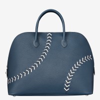 Hermes Blue Malte Bolide 1923 45 Baseball Bag Hermes Blue Malte Bolide 1923 45 Baseball Bag