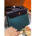 Hermes Herbag Zip 31cm Bag In Navy And Green Hermes Herbag Zip 31cm Bag In Navy And Green