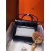 Hermes Herbag Zip 31cm Bag In Black Leather And Toile Hermes Herbag Zip 31cm Bag In Black Leather And Toile