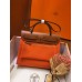 Hermes Herbag Zip 31cm Bag In Brown And Orange Hermes Herbag Zip 31cm Bag In Brown And Orange