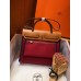 Hermes Herbag Zip 31cm Bag In Brown And Red Hermes Herbag Zip 31cm Bag In Brown And Red