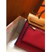 Hermes Herbag Zip 31cm Bag In Brown And Red Hermes Herbag Zip 31cm Bag In Brown And Red