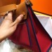 Hermes Herbag Zip 31cm Bag In Brown And Red Hermes Herbag Zip 31cm Bag In Brown And Red